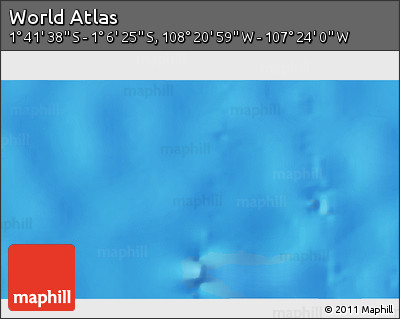 Physical 3D Map of the Area around 1° 24' 2" S, 107° 52' 30" W