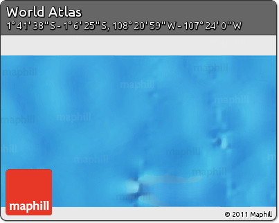 Physical 3D Map of the Area around 1° 24' 2" S, 107° 52' 30" W