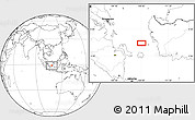 Blank Location Map of the area around 1° 24' 2" S, 108° 1' 30" E