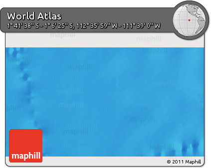 Physical 3D Map of the Area around 1° 24' 2" S, 112° 7' 30" W