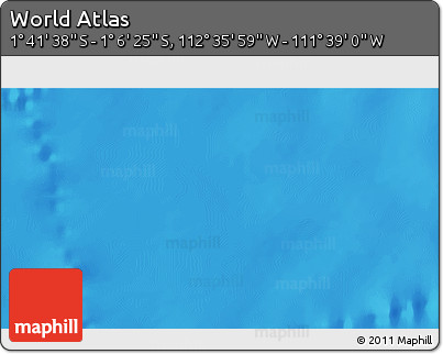 Physical 3D Map of the Area around 1° 24' 2" S, 112° 7' 30" W