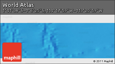 Physical Panoramic Map of the Area around 1° 24' 2" S, 113° 49' 29" W