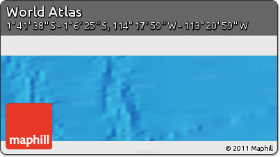 Physical Panoramic Map of the Area around 1° 24' 2" S, 113° 49' 29" W