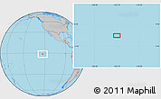 Gray Location Map of the area around 1° 24' 2" S, 123° 10' 30" W