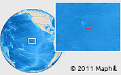 Shaded Relief Location Map of the area around 1° 24' 2" S, 123° 10' 30" W