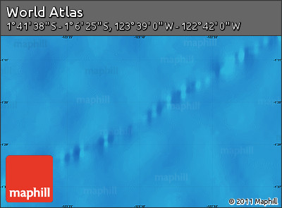 Shaded Relief Map of the Area around 1° 24' 2" S, 123° 10' 30" W