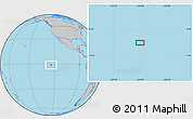 Gray Location Map of the area around 1° 24' 2" S, 124° 1' 30" W