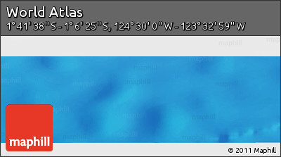 Physical Panoramic Map of the Area around 1° 24' 2" S, 124° 1' 30" W