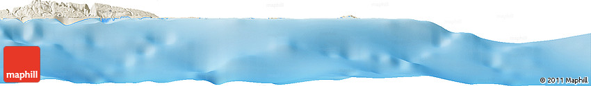 Shaded Relief Horizon Map of the Area around 1° 24' 2" S, 125° 1' 30" E
