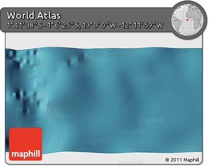 Satellite 3D Map of the Area around 1° 24' 2" S, 12° 40' 30" W