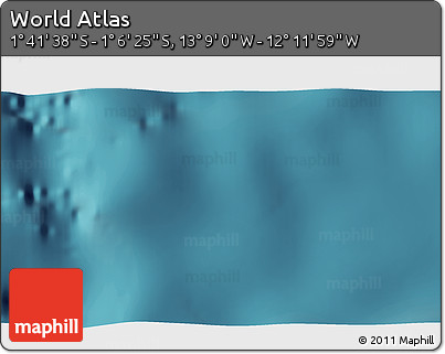 Satellite 3D Map of the Area around 1° 24' 2" S, 12° 40' 30" W