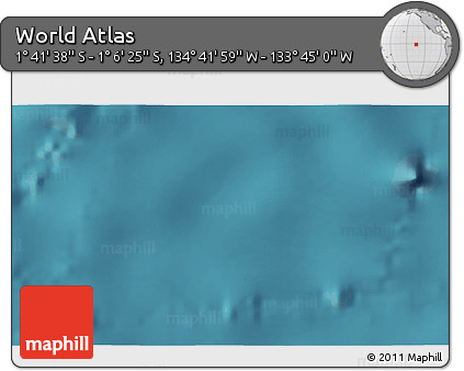 Satellite 3D Map of the Area around 1° 24' 2" S, 134° 13' 29" W