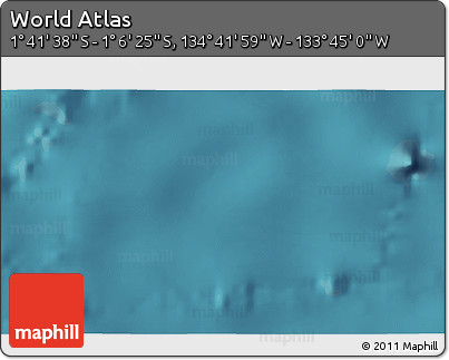 Satellite 3D Map of the Area around 1° 24' 2" S, 134° 13' 29" W