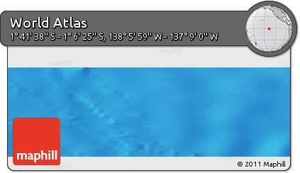 Physical Panoramic Map of the Area around 1° 24' 2" S, 137° 37' 30" W