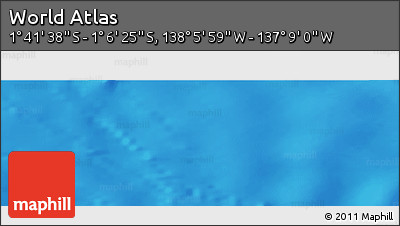 Physical Panoramic Map of the Area around 1° 24' 2" S, 137° 37' 30" W
