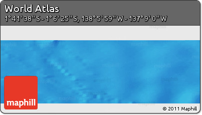Physical Panoramic Map of the Area around 1° 24' 2" S, 137° 37' 30" W
