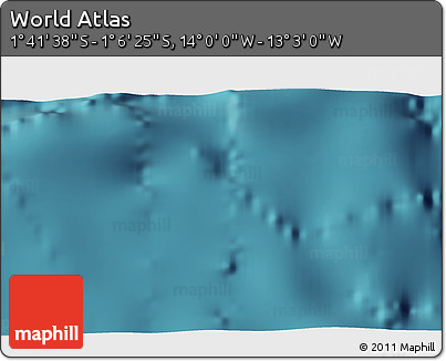 Satellite 3D Map of the Area around 1° 24' 2" S, 13° 31' 30" W