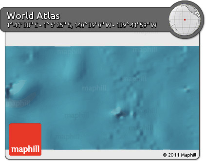 Satellite 3D Map of the Area around 1° 24' 2" S, 140° 10' 30" W