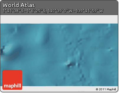 Satellite 3D Map of the Area around 1° 24' 2" S, 140° 10' 30" W