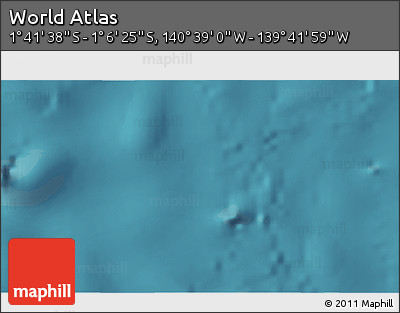 Satellite 3D Map of the Area around 1° 24' 2" S, 140° 10' 30" W
