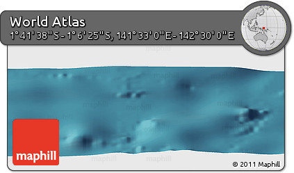 Satellite Panoramic Map of the Area around 1° 24' 2" S, 142° 1' 30" E