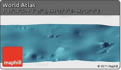 Satellite Panoramic Map of the Area around 1° 24' 2" S, 142° 1' 30" E