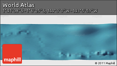Satellite Panoramic Map of the Area around 1° 24' 2" S, 143° 34' 29" W