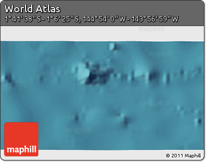 Satellite 3D Map of the Area around 1° 24' 2" S, 144° 25' 30" W