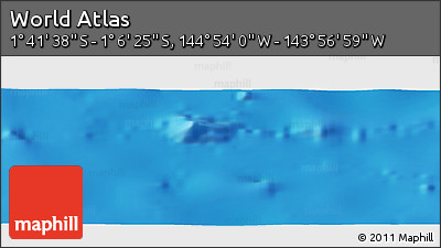 Physical Panoramic Map of the Area around 1° 24' 2" S, 144° 25' 30" W