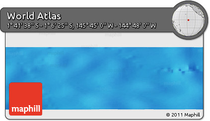 Physical Panoramic Map of the Area around 1° 24' 2" S, 145° 16' 30" W