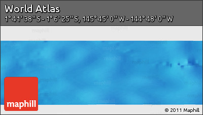 Physical Panoramic Map of the Area around 1° 24' 2" S, 145° 16' 30" W