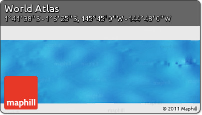 Physical Panoramic Map of the Area around 1° 24' 2" S, 145° 16' 30" W