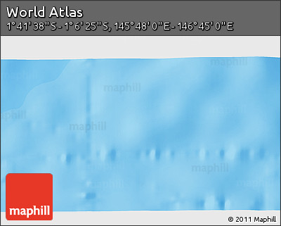 Political 3D Map of the Area around 1° 24' 2" S, 146° 16' 30" E