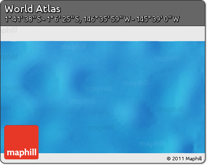 Shaded Relief 3D Map of the Area around 1° 24' 2" S, 146° 7' 30" W