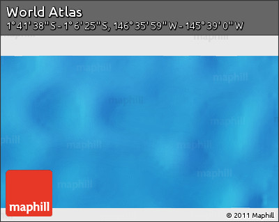 Shaded Relief 3D Map of the Area around 1° 24' 2" S, 146° 7' 30" W