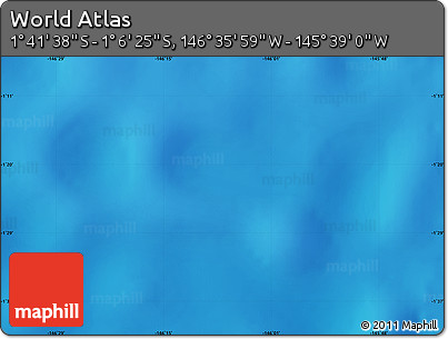 Physical Map of the Area around 1° 24' 2" S, 146° 7' 30" W
