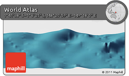 Satellite Panoramic Map of the Area around 1° 24' 2" S, 148° 49' 29" E
