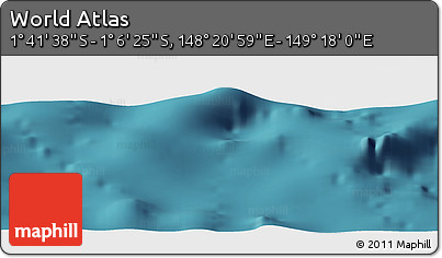 Satellite Panoramic Map of the Area around 1° 24' 2" S, 148° 49' 29" E