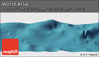 Satellite Panoramic Map of the Area around 1° 24' 2" S, 148° 49' 29" E