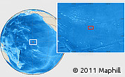 Shaded Relief Location Map of the area around 1° 24' 2" S, 148° 40' 30" W