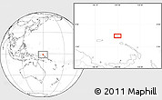 Blank Location Map of the area around 1° 24' 2" S, 149° 40' 30" E