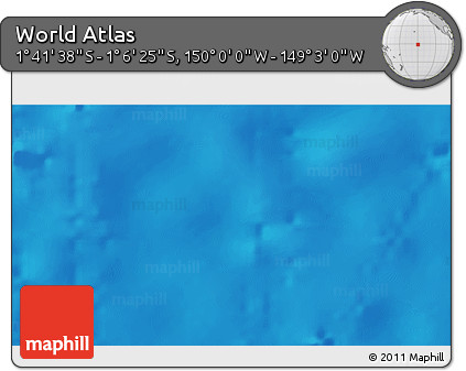 Physical 3D Map of the Area around 1° 24' 2" S, 149° 31' 30" W