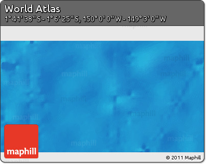 Physical 3D Map of the Area around 1° 24' 2" S, 149° 31' 30" W