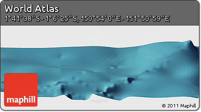 Satellite Panoramic Map of the Area around 1° 24' 2" S, 151° 22' 30" E