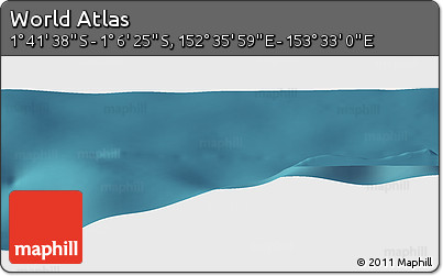 Satellite Panoramic Map of the Area around 1° 24' 2" S, 153° 4' 29" E
