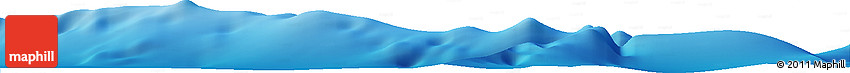 Shaded Relief Horizon Map of the Area around 1° 24' 2" S, 155° 28' 29" W