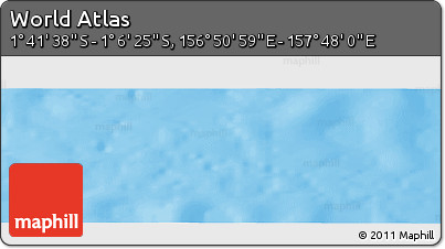 Shaded Relief Panoramic Map of the Area around 1° 24' 2" S, 157° 19' 29" E