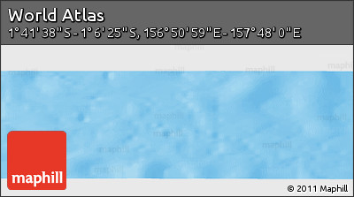 Shaded Relief Panoramic Map of the Area around 1° 24' 2" S, 157° 19' 29" E