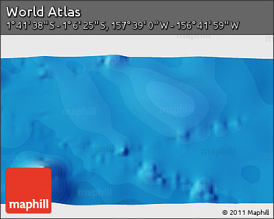 Political 3D Map of the Area around 1° 24' 2" S, 157° 10' 30" W