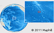 Shaded Relief Location Map of the area around 1° 24' 2" S, 157° 10' 30" W